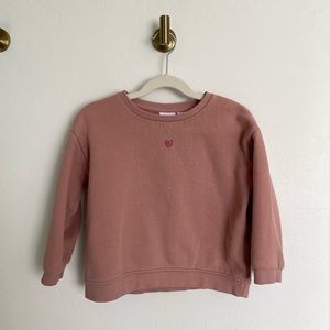 Zara girls pullover pink sweatshirt